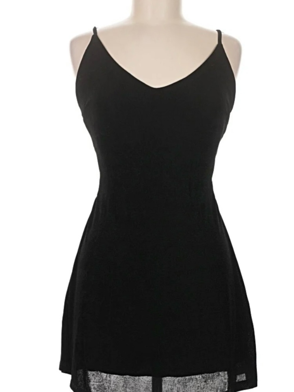 Y2K Love Tree Black Spaghetti Strap night out Mini Dress